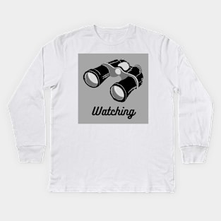 Watching birds Kids Long Sleeve T-Shirt